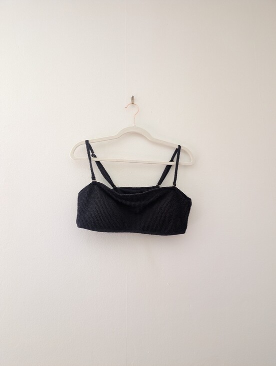 Other - Black Knit Cropped Bralette Tank Top